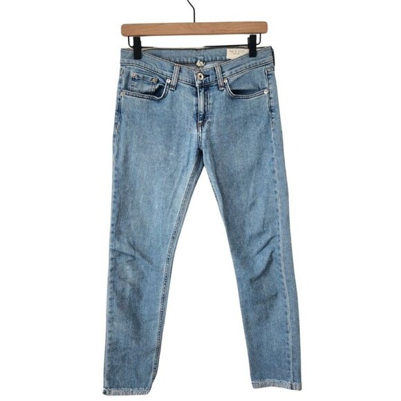 Rag & Bone Dre Capri Light Wash Skinny Jeans Denim Crop Women's 24 - Picture 1 of 12
